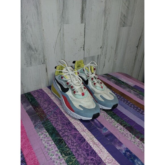 Nike Air Max 270 React Bauhaus Phantom Blue Yellow AT6174-002 Women's Size 7.5 - Picture 1 of 11